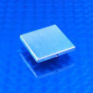 Iso view picture of CP-0.91-0.91-AL-01 cold plate for mounting on top of 20mm  and 23mm TECs or Peltier coolers