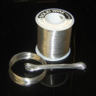 picture of Solder wire roll and coil of our 138C melt 281F melt Bismuth Tin solder 0.031 inches diameter
