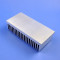 iso picture of extruded profile aluminum heat sink 2.5 x 5.4 x 1.4 inches