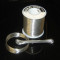 image of wire solder roll and coiled solder. Solder alloy of pure Indium Tin In100 157C melt point
