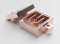 iso view of the unassembled copper water block showing the interior liquid flow path for part WBA-1.00-0.60-CU-CH