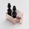 Iso render view of 1 inch copper water cold block showing Nylon barbed fittings threaded into the top face of the water block