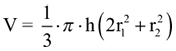 image of formula for volume of a barrel
