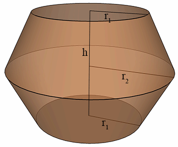 image of a barrel with known middle and end radius